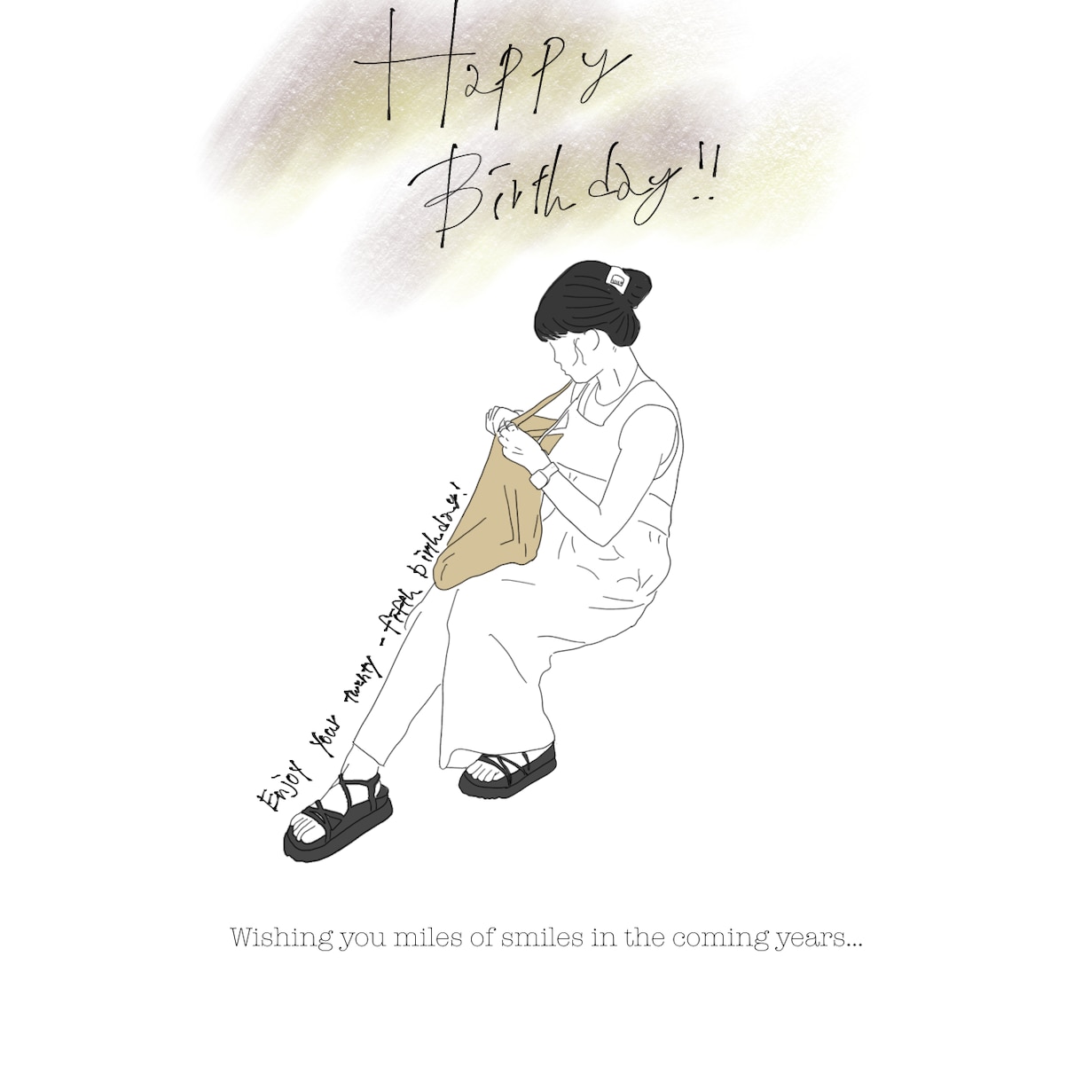 線画でイラスト描きます ニュアンス英語を含んだ線画描きます イメージ4