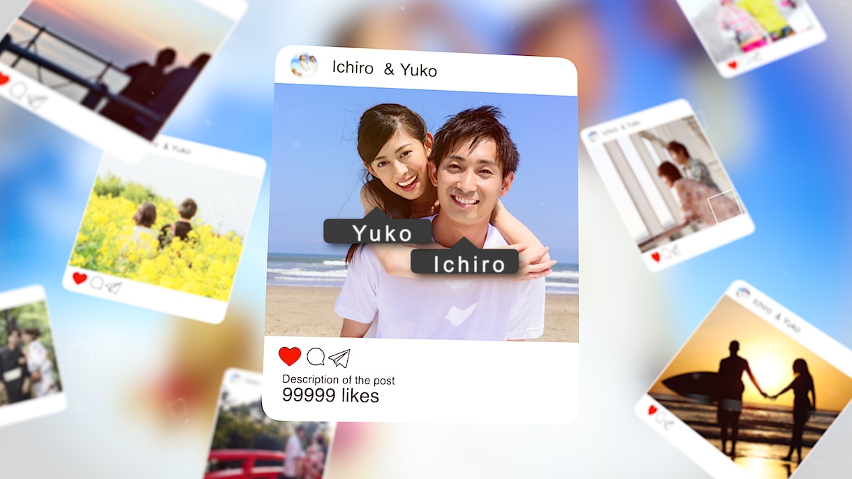 instagram風プロフィールムービー作ります おしゃれでシンプルな結婚式にしたい方へオススメ☆ イメージ8