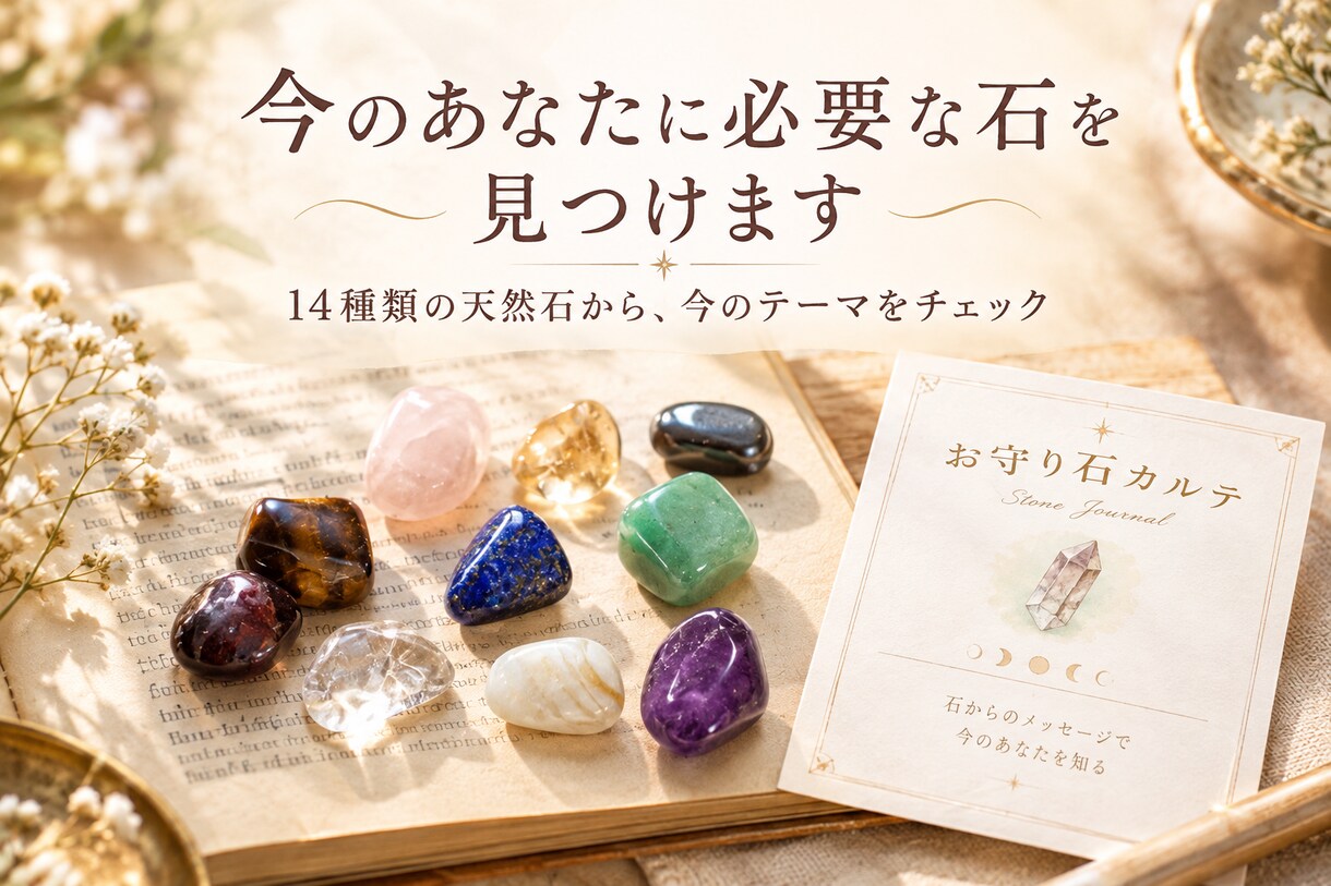 14種類の天然石から必要な石とテーマをお届けします 今のあなたに必要な石をチェック、石のメッセージをお届けします イメージ1