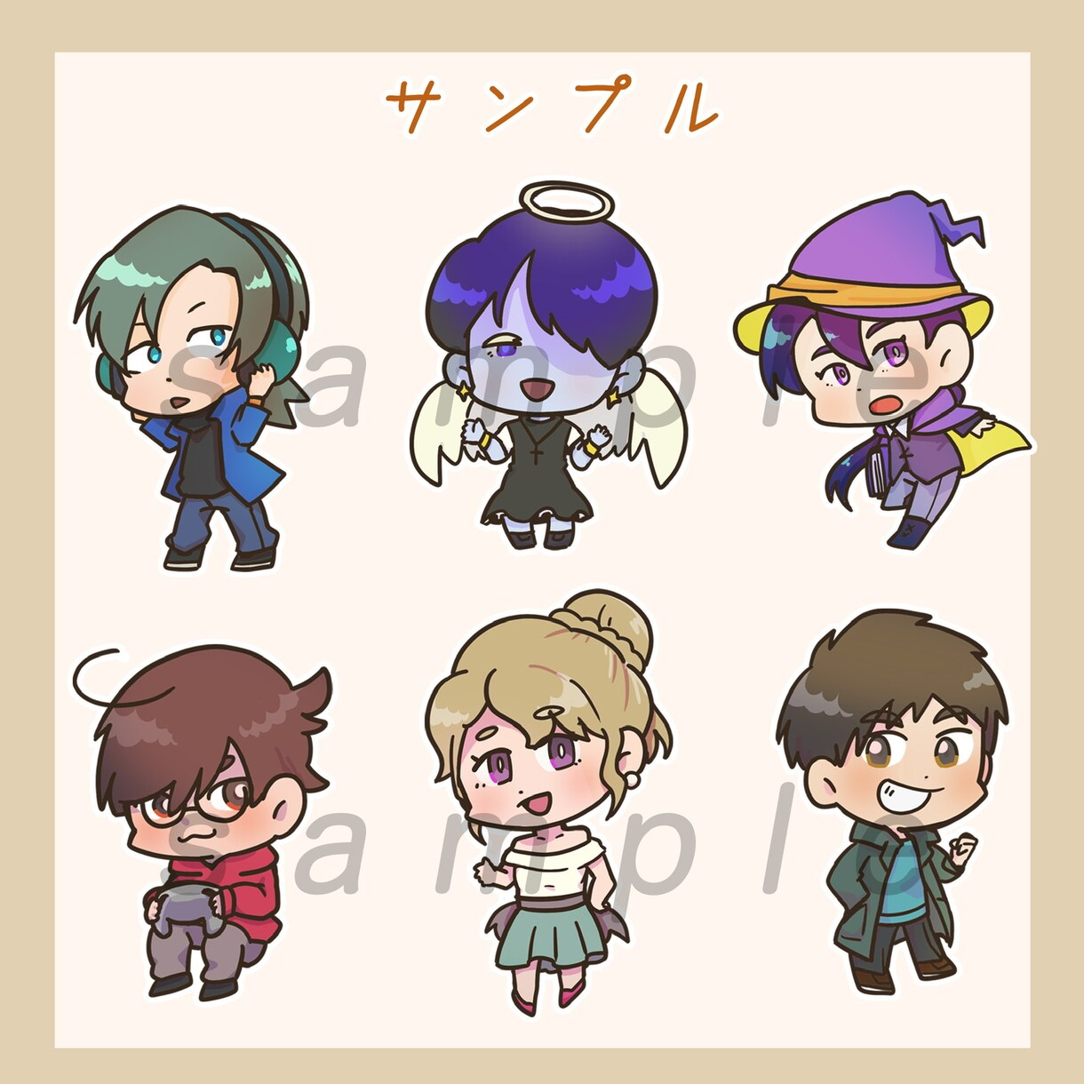 かわいいミニキャラの立ち絵・アイコン描きます オリジナルキャラやお写真からキャラクター化もできます。 イメージ5