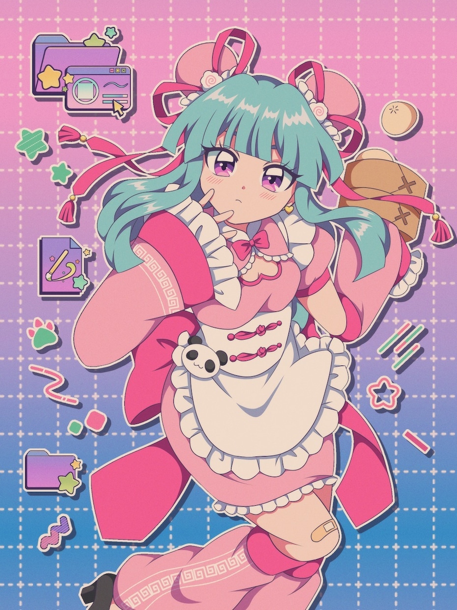 80s90s風のレトロポップイラスト制作します ビビッドでどこかノスタルジックな令和のニューレトロ イメージ2