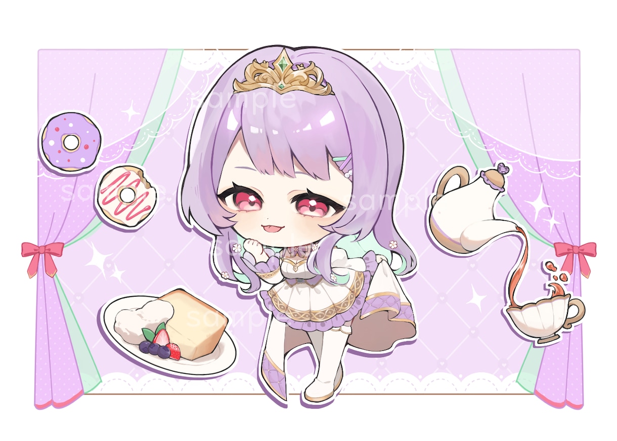 可愛いミニキャライラスト描きます 厚塗りでゆるかわな雰囲気に仕上げます！ イメージ5