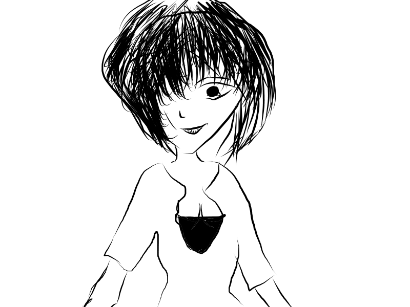 サムネのような、画風の人物イラスト描きます 素人風イラスト、シロートイラスト、そんな感じ イメージ1