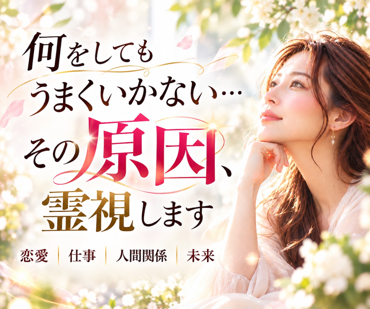 なぜ今うまくいかない？原因と未来の流れを霊視します 恋愛・仕事・人間関係｜今の停滞の原因と、この先の未来を視ます イメージ1