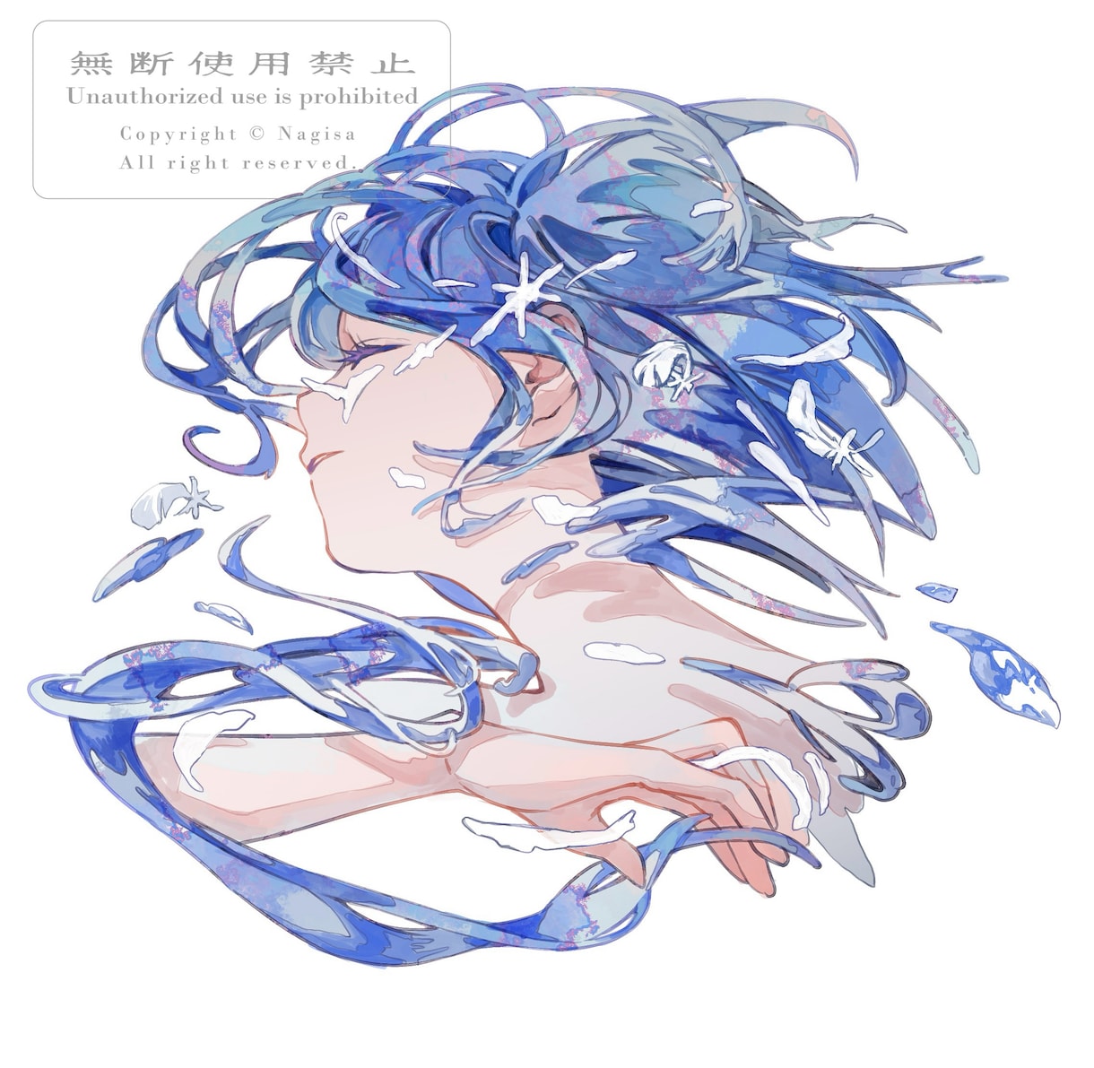 アナログタッチで透明感の溢れる絵を描きます 水彩風の質感を活かした、見応えのある一枚に仕上げます。 イメージ2