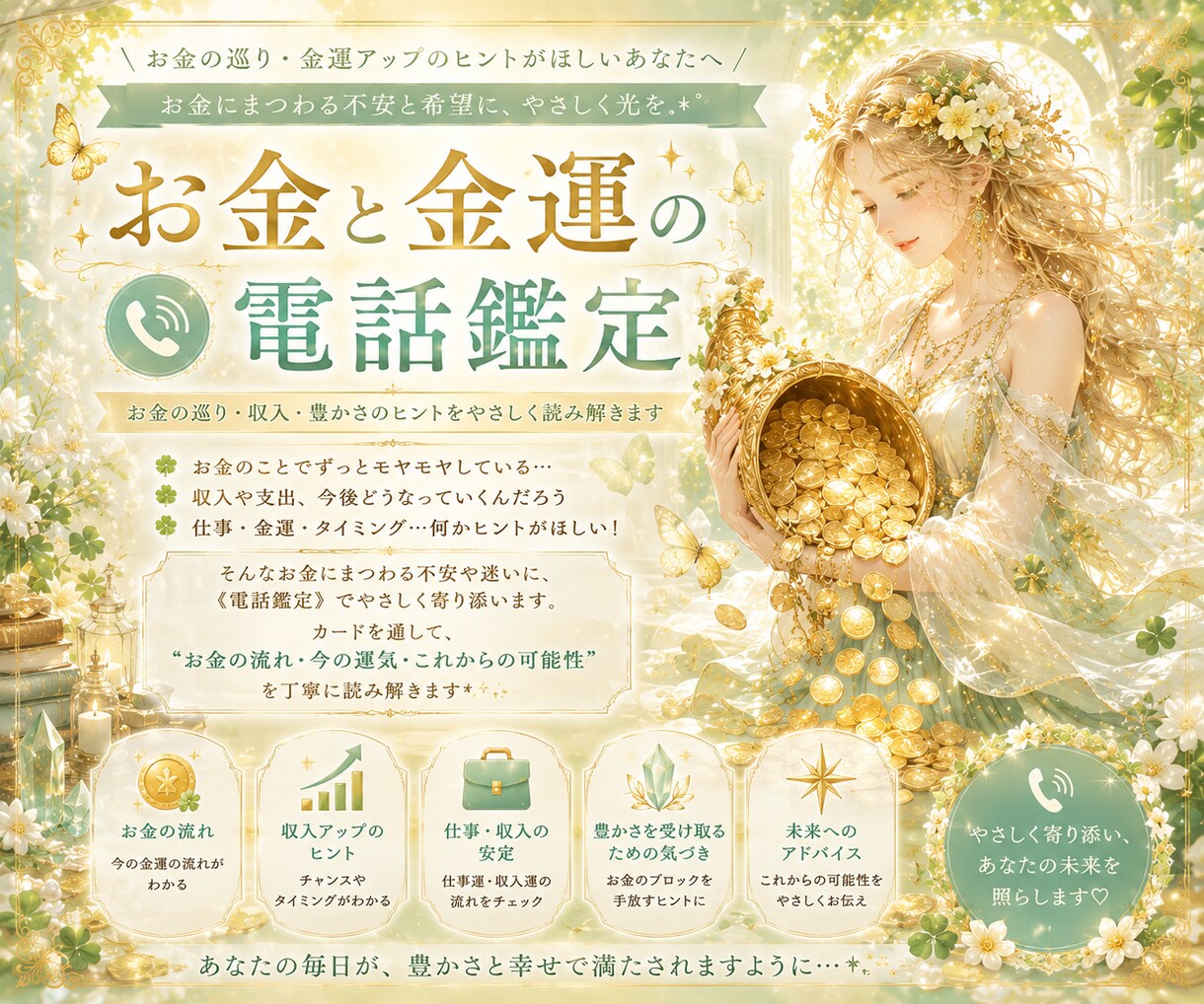 お金の流れ・今の運気について占います 金運にまつわる不安や迷いにヒントを☆ イメージ1