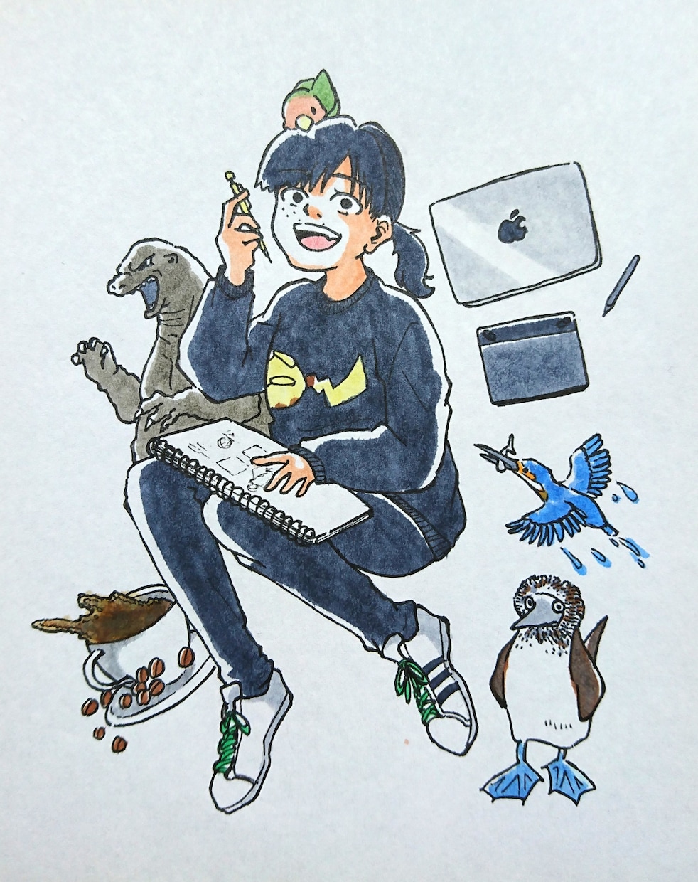 ご依頼に添ったイラスト描きます 動物を主に描いています！人物、似顔絵、食べ物も承ります！ イメージ9