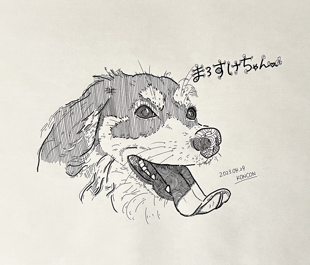 愛するわんちゃんの似顔絵描きます お気に入りの写真を元に手描きます！ イメージ5