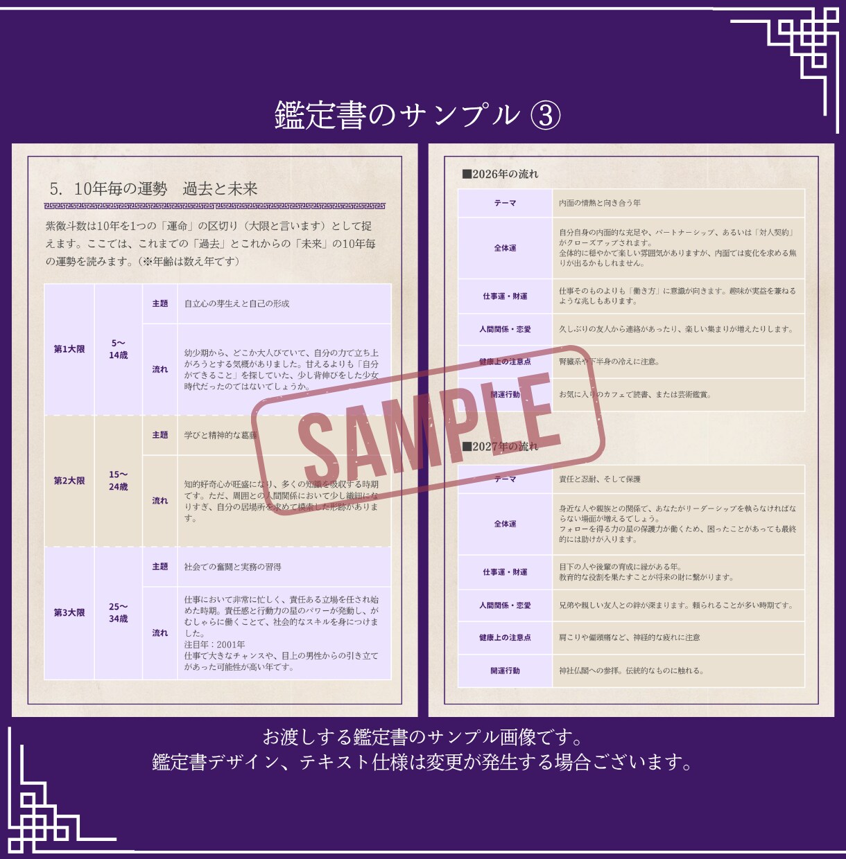 開運！運命の流れに乗る開運占いします 5年運付き総合鑑定！才能・仕事・財運の流れを紫微斗数で鑑定 イメージ10