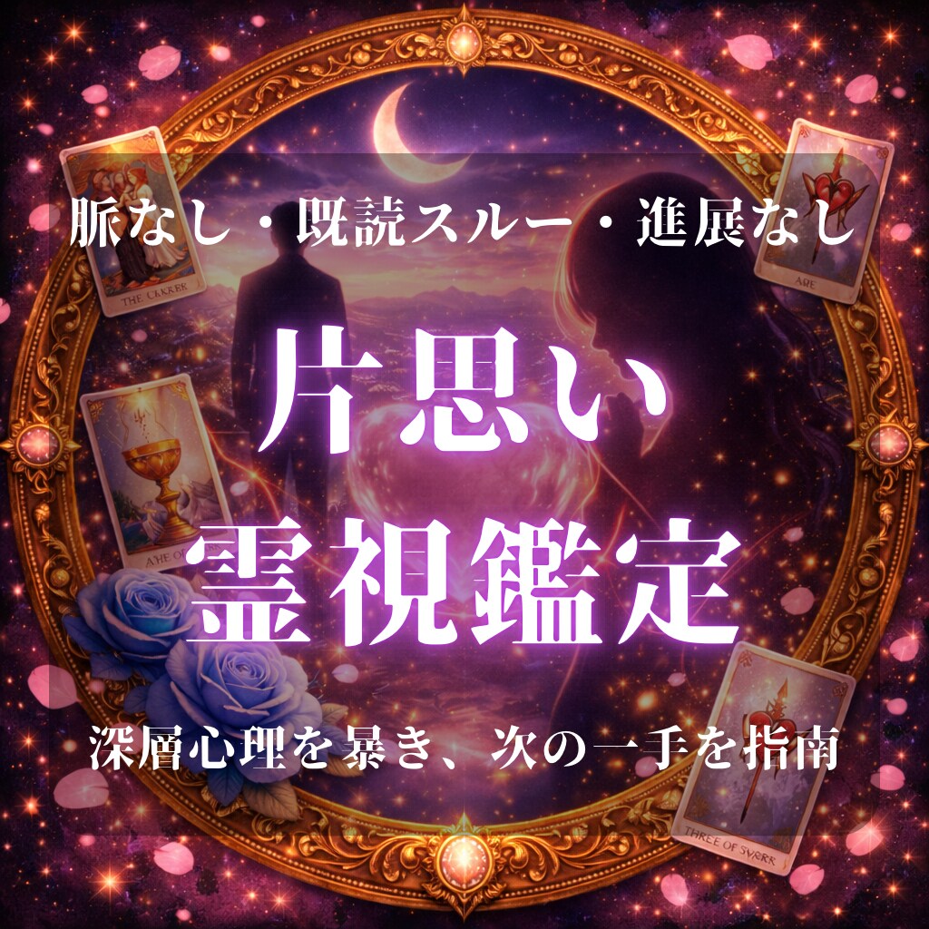 片思いの現状を打破する具体的な戦略伝えます 彼の深層心理を霊視し選ばれるための具体的アクションを提案 イメージ1