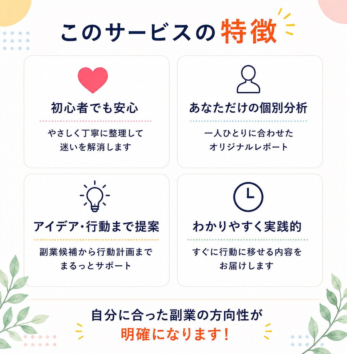副業初心者向け｜あなたの強みを整理します 強みを整理して次の一歩を見つけます イメージ6