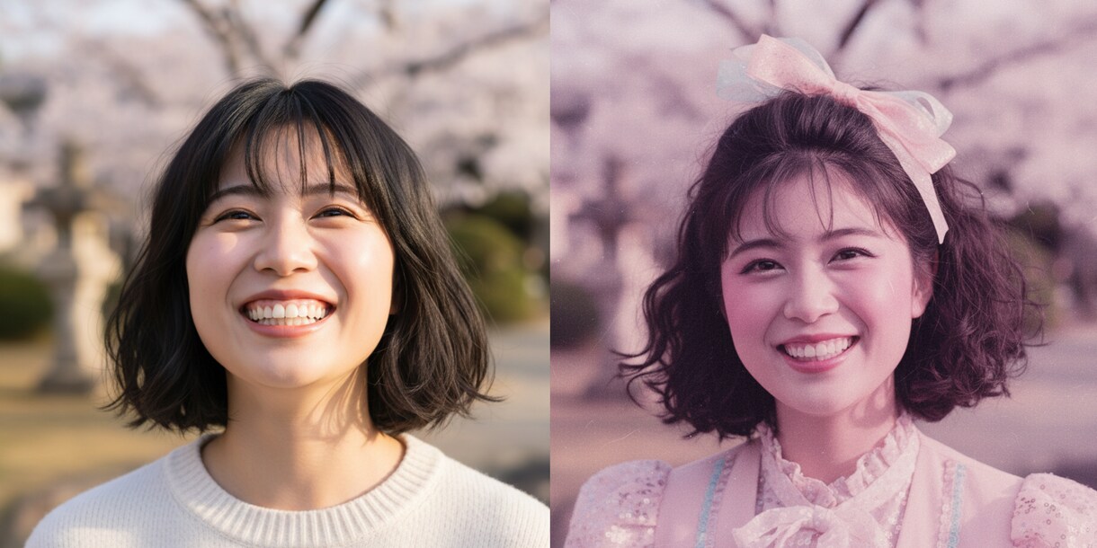 80年代アイドル風！昭和レトロな歌姫に加工します 「シティポップ」「昭和歌謡」の世界へタイムスリップ イメージ1