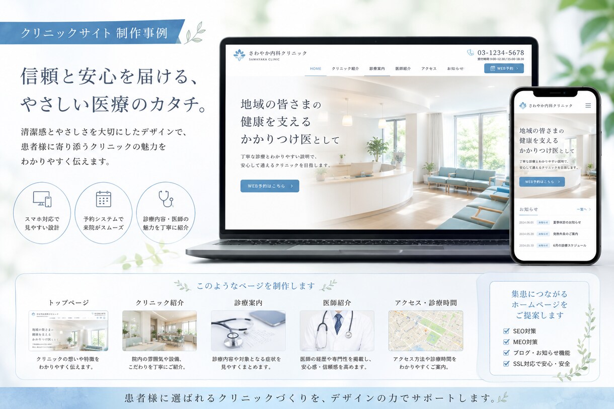 全部込み6万円。想いが伝わるHPを制作します 追加料金なし／ページ数無制限／納品後2週間サポート付き イメージ5