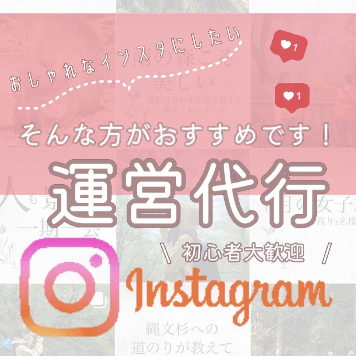 あなたのインスタ運営代行します 初めての方も大歓迎、インスタ立ち上げから運営サポートします イメージ1