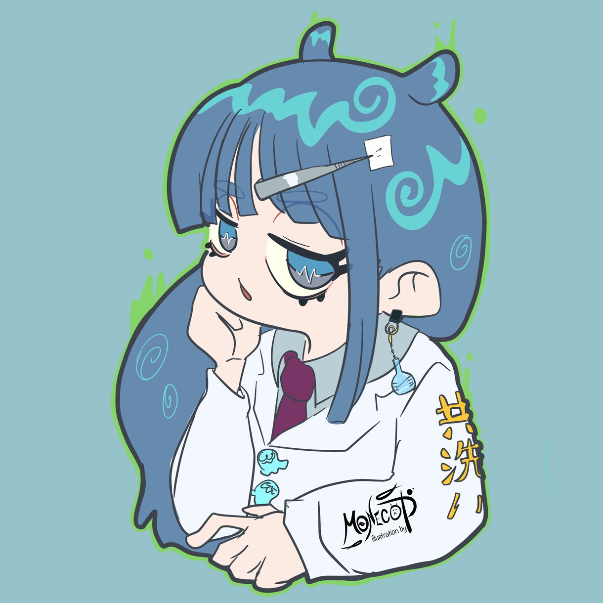 ネオンや深海のようなSNS用アイコン描きます アイコン以外にも☆サムネイルや挿絵◇プレゼント用などなど！！ イメージ4