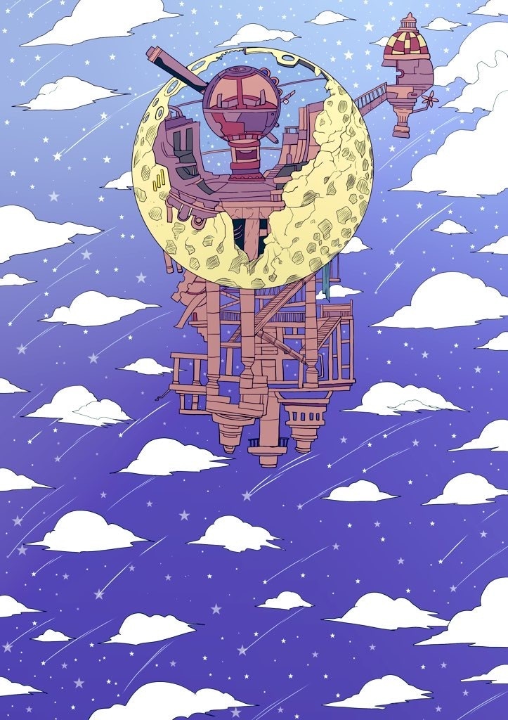 スチームパンクで少しポップな背景イラスト描きます エモい、綺麗、かわいいを目指します。 イメージ1