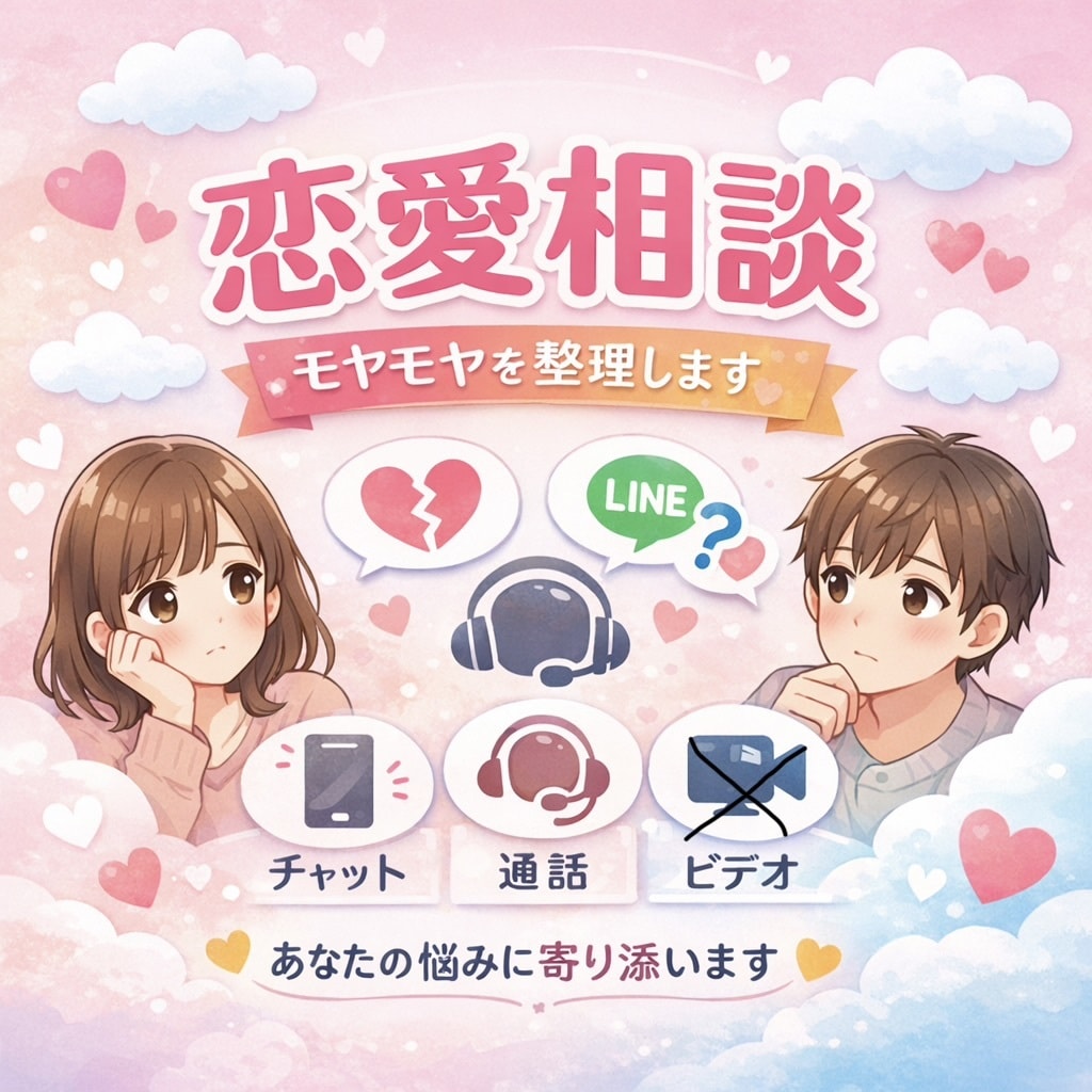 恋愛のお悩み相談｜恋のモヤモヤを一緒に解決します 私は人に話して軽くなりました。たくさんの人を助けたい。 イメージ1