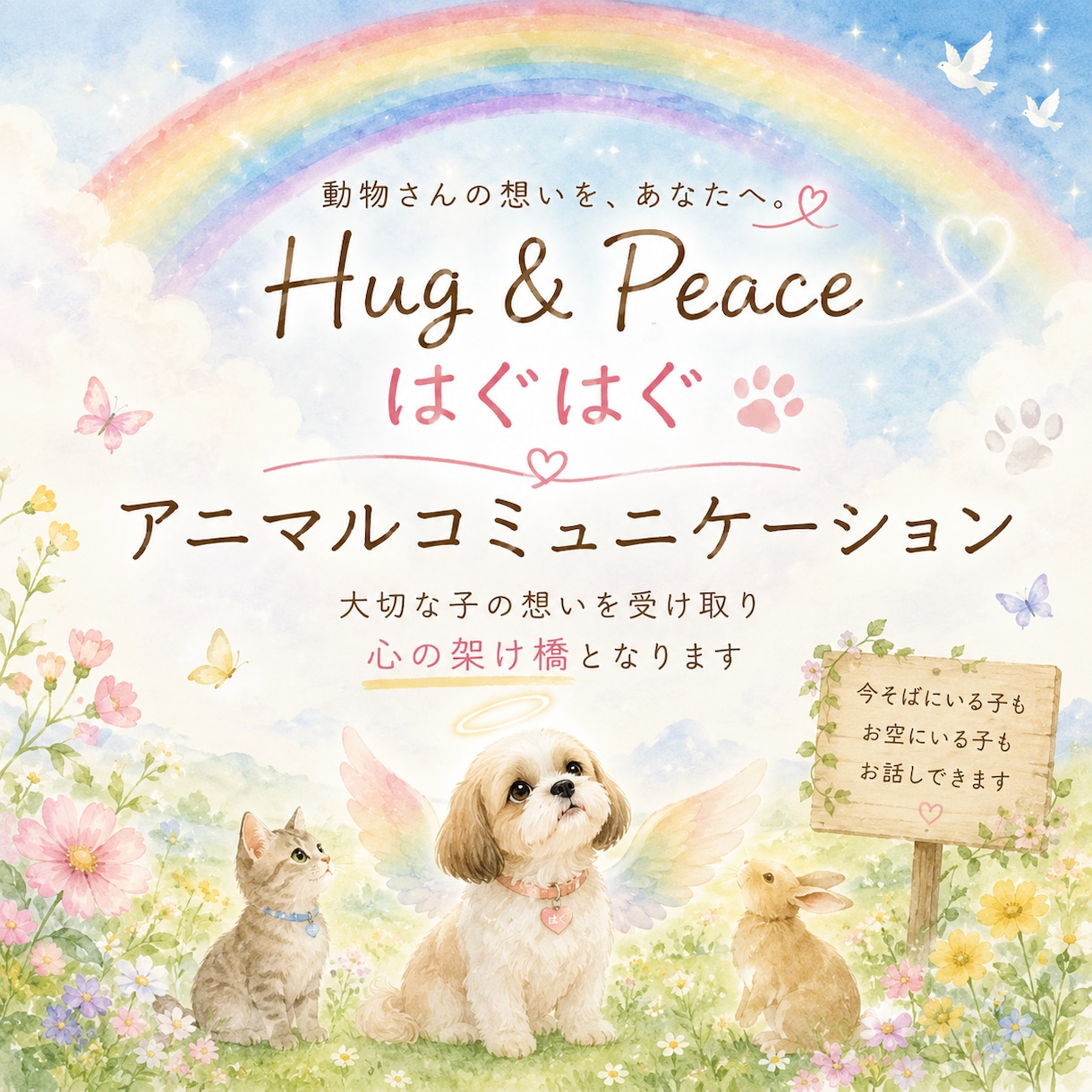 アニマルコミュニケーションで想いをお届けします 大切な動物さんの気持ちを受け取り、心を込めてお伝えします イメージ1