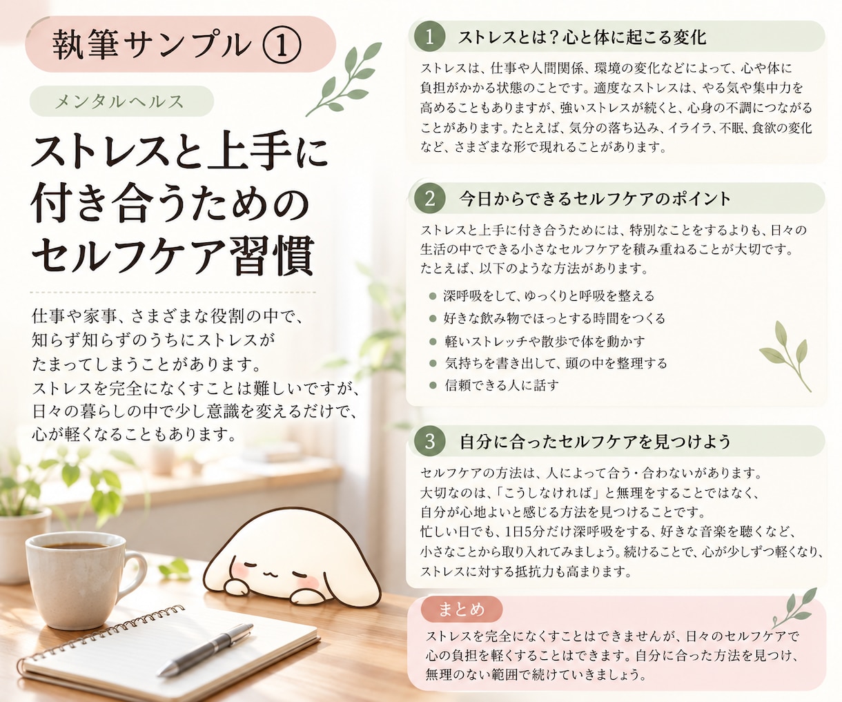 精神保健福祉士が福祉・メンタル記事を執筆します 現場経験を活かし、専門的な内容をやさしく丁寧な文章に イメージ2