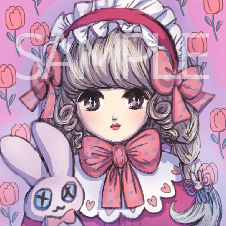 SNSアイコン作成します 自分だけのかわいいイラスト作成⋆͛♡⋆͛ イメージ1