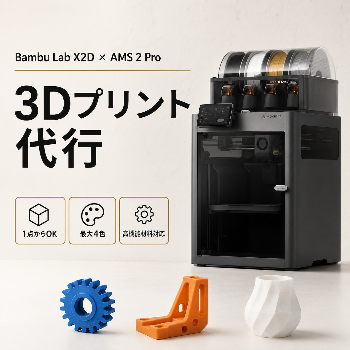 STL・3MFデータを丁寧に3Dプリントします 1点・小ロット歓迎｜データ確認から発送まで対応 イメージ1