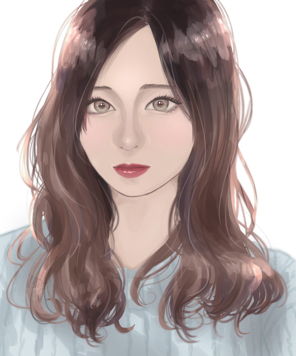 リアルで綺麗な似顔絵描きます 髪の色や目の色を好きな色にしてアニメキャラのようなイラストに イメージ6