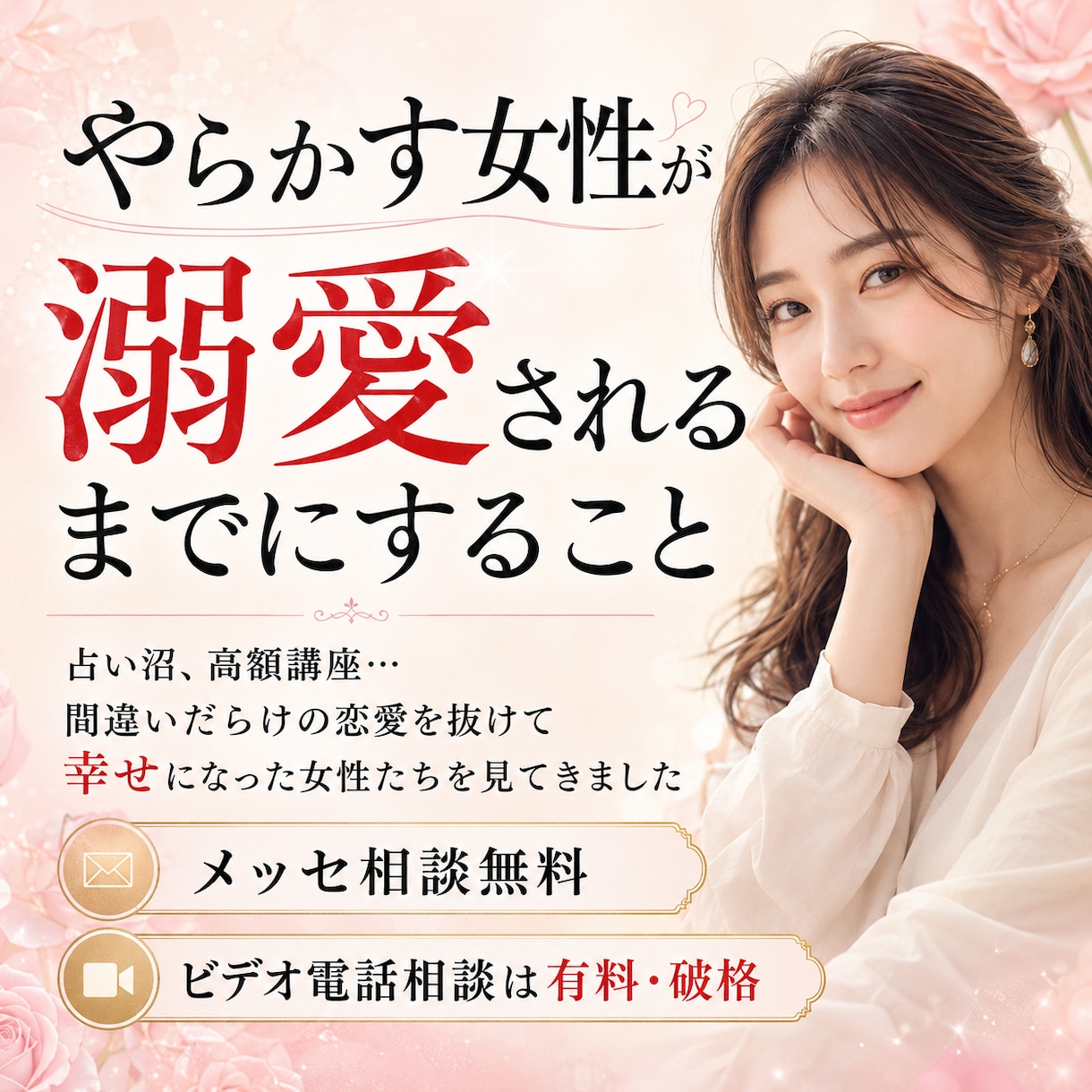 やらかす女性が溺愛されるまでにすること教えます 占い沼、高額講座…間違いだらけの恋愛を抜けて幸せになる イメージ1