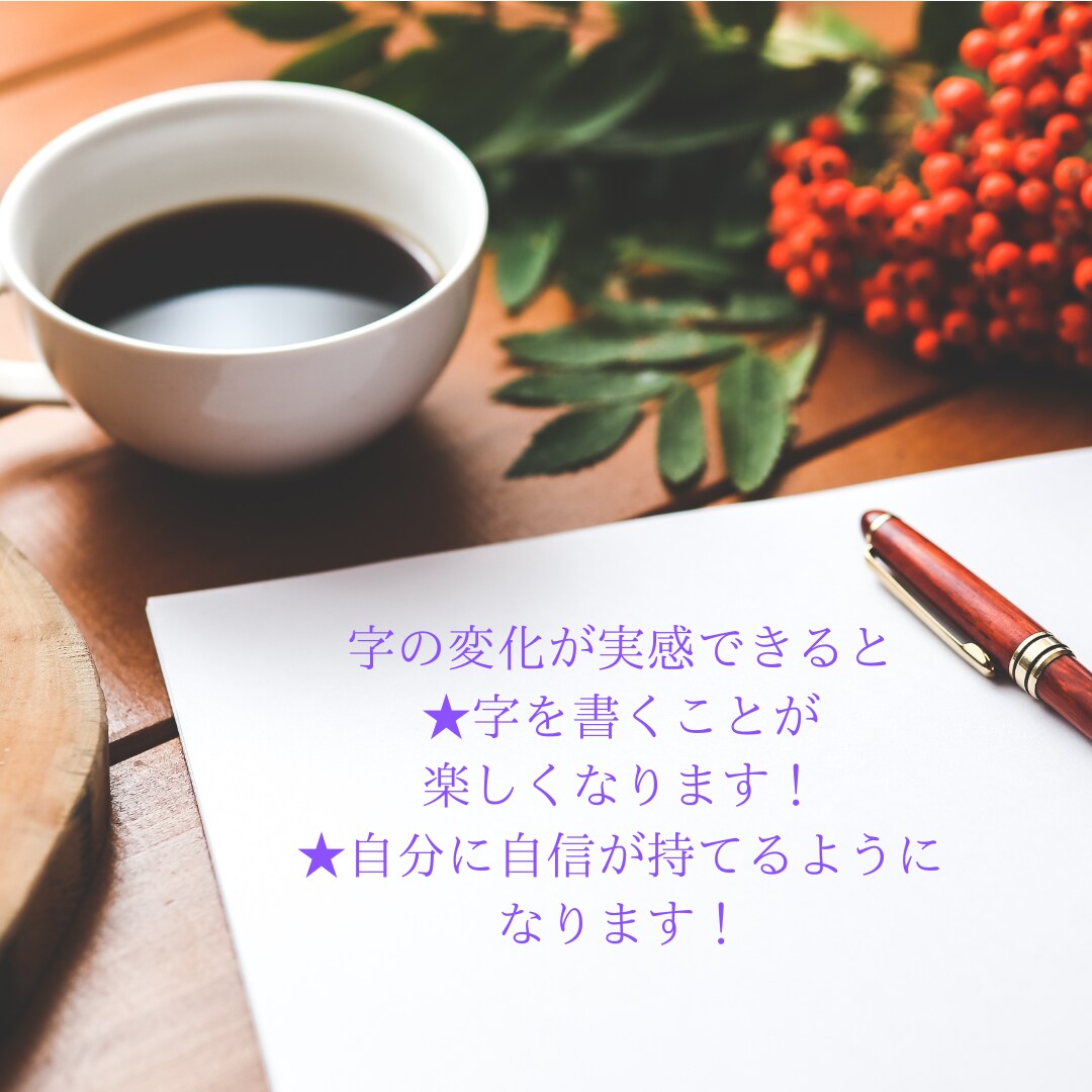 筆跡チェック＆1回添削付きペン字指導体験ができます 字が汚い悩みの解消に◎"美文字へ整える"方法をアドバイス イメージ2