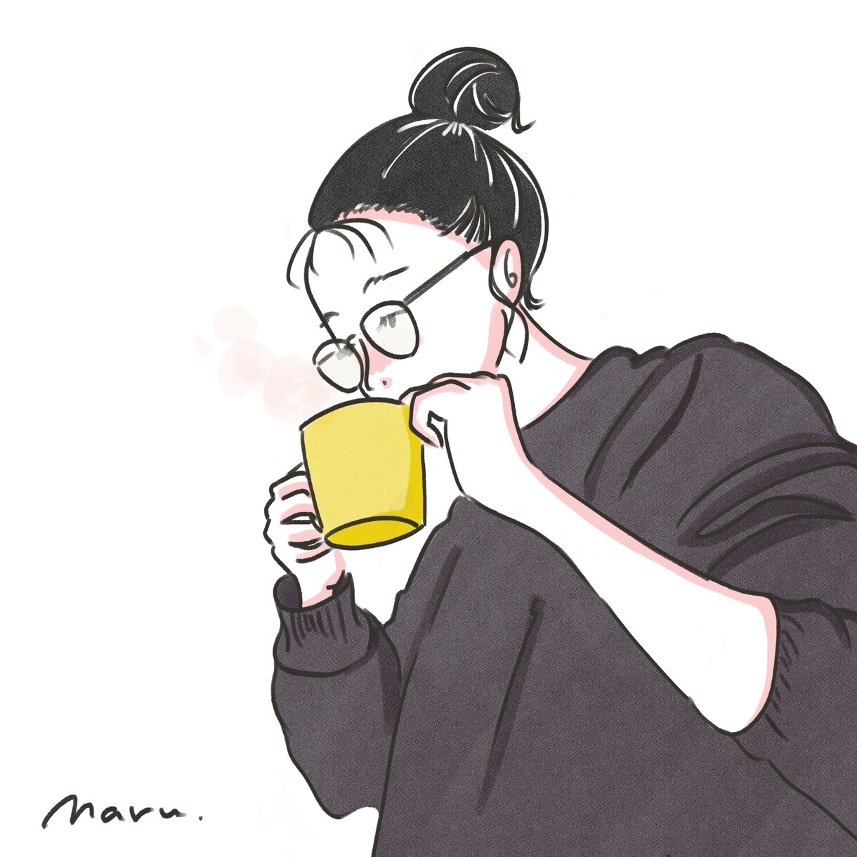 SNS等のアイコンや名刺に！似顔絵イラスト描きます シンプルながらもおしゃれな似顔絵！ペットもOK！文字入れ無料 イメージ3