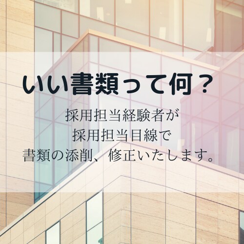 ES、履歴書、職務経歴書を採用担当目線で添削します 採用担当目線で気になった部分、誤字脱字などをチェックします イメージ1