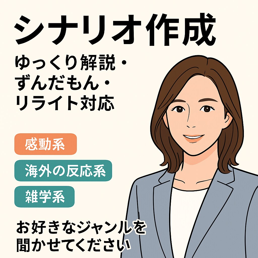 ご希望に沿ったシナリオを作成します YouTube・朗読・創作・リライト対応 イメージ2
