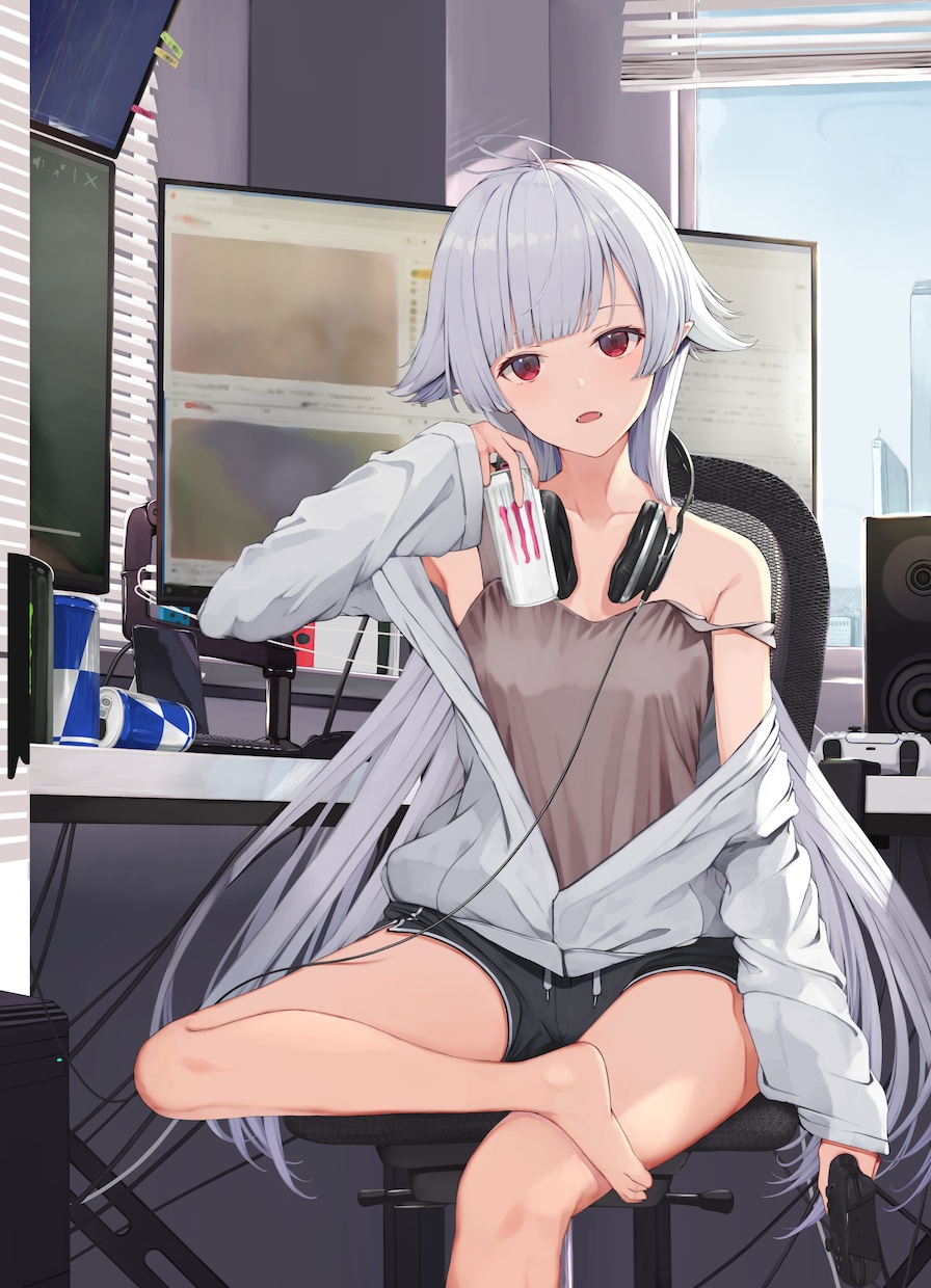 Vtuberキャラデザに一枚絵まで高品質で承ります Vtuber用立ち絵イラストやパーツ分け、配信用サムネ制作も イメージ1