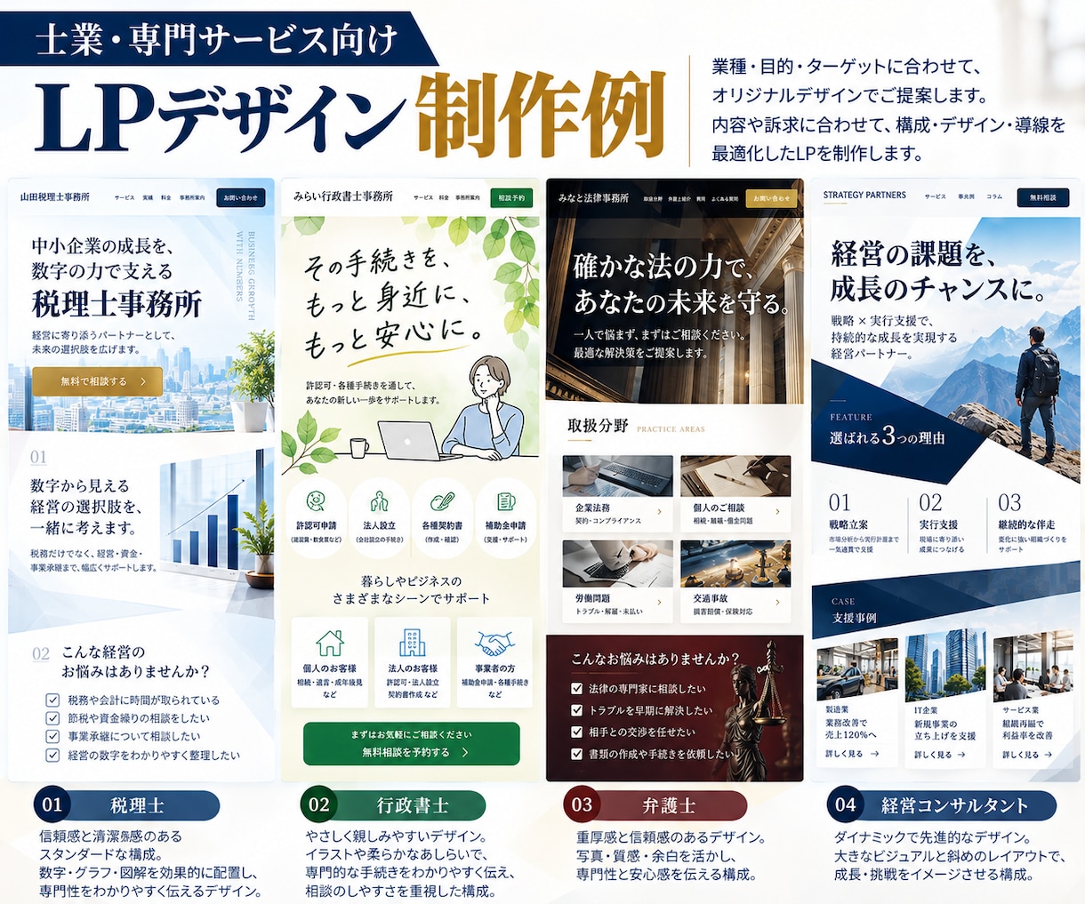 士業・専門家向けの集客LPを制作します マーケティング歴10年！信頼感と相談導線を重視したLP設計 イメージ4