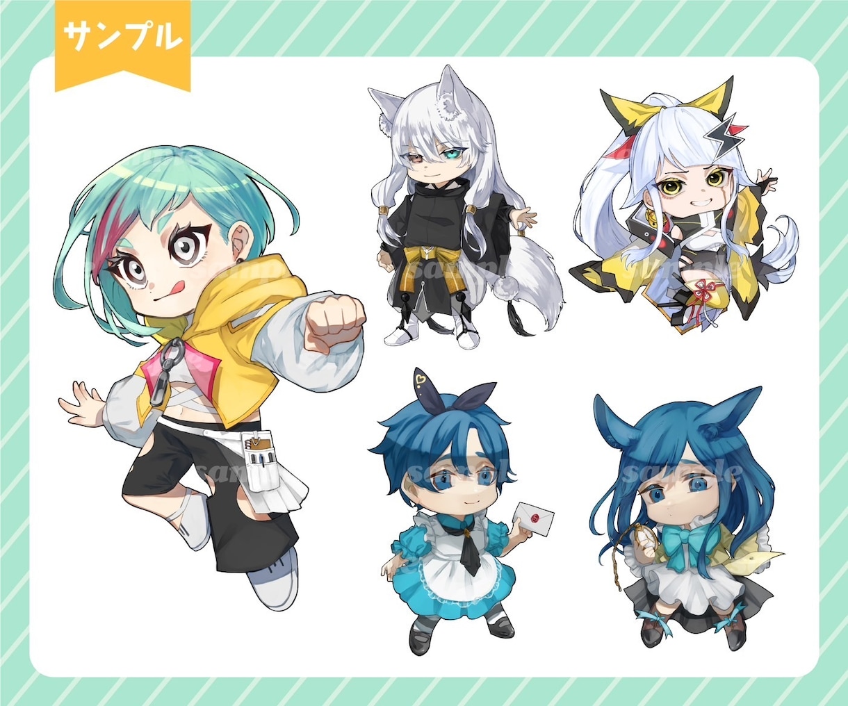 デフォルメイラストの可愛らしいアイコンを描きます ちょっとダークなものからポップでかわいいものまで！ イメージ7