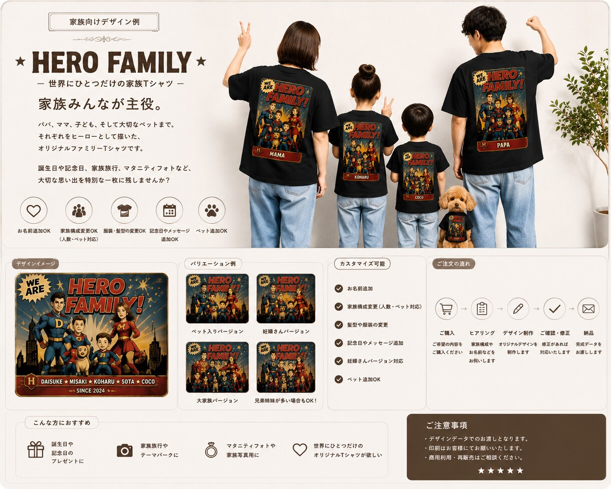 オリジナルTシャツデザイン作ります 推し活・誕生日・家族用のオリジナルTシャツデザイン作ります イメージ2