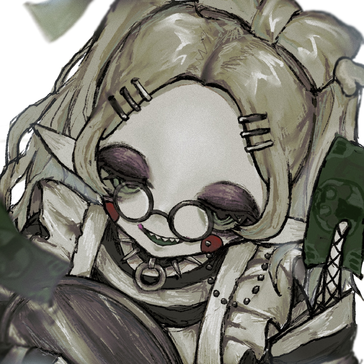 暗めで可愛い厚塗りのアイコン書きます ダークでポップな絵が得意です!!要相談で即日納品可能!! イメージ1