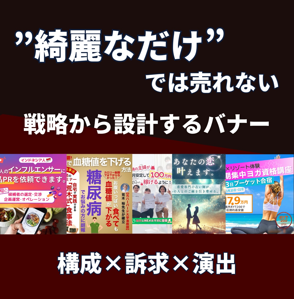 広告のプロが売れるバナーを作成します 成果を出すための最適なクリエイティブをつくります イメージ1