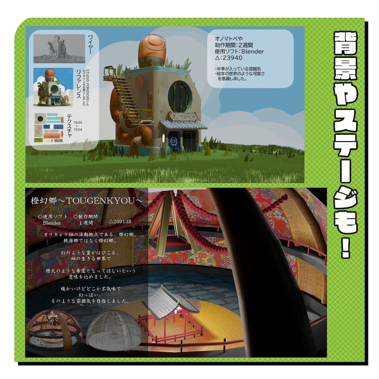 3Dキャラモデル・背景・アイテム制作します 表情豊かな可愛いモデル制作できます！ イメージ4