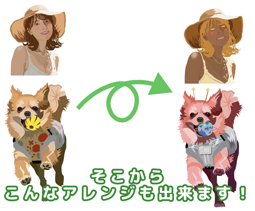 商用利用可!フラットデザイン作ります ナチュラルからファンタジーまで手広くお作りします! イメージ3