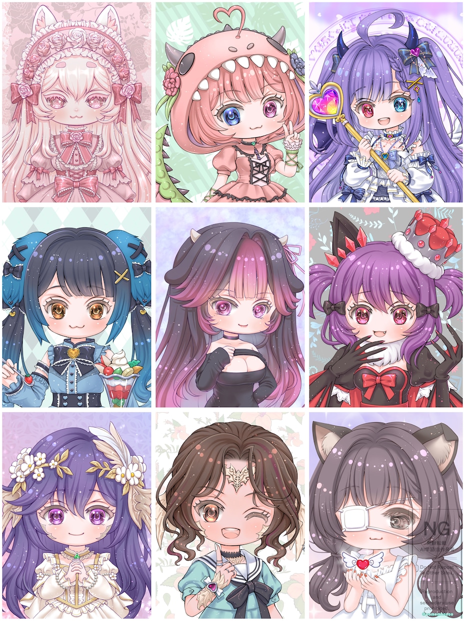 目を引くようなキラキラ可愛いアイコン描きます キラキラ可愛いアイコンであなたのキャラを描きます イメージ2