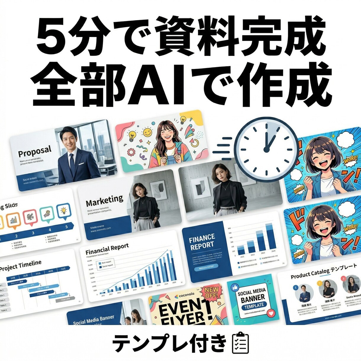 漫画風も！AIを使ったプロ級の資料の作り方教えます 資料作成はもうAIに丸投げ。5分で終わる最強テンプレ一式 イメージ5