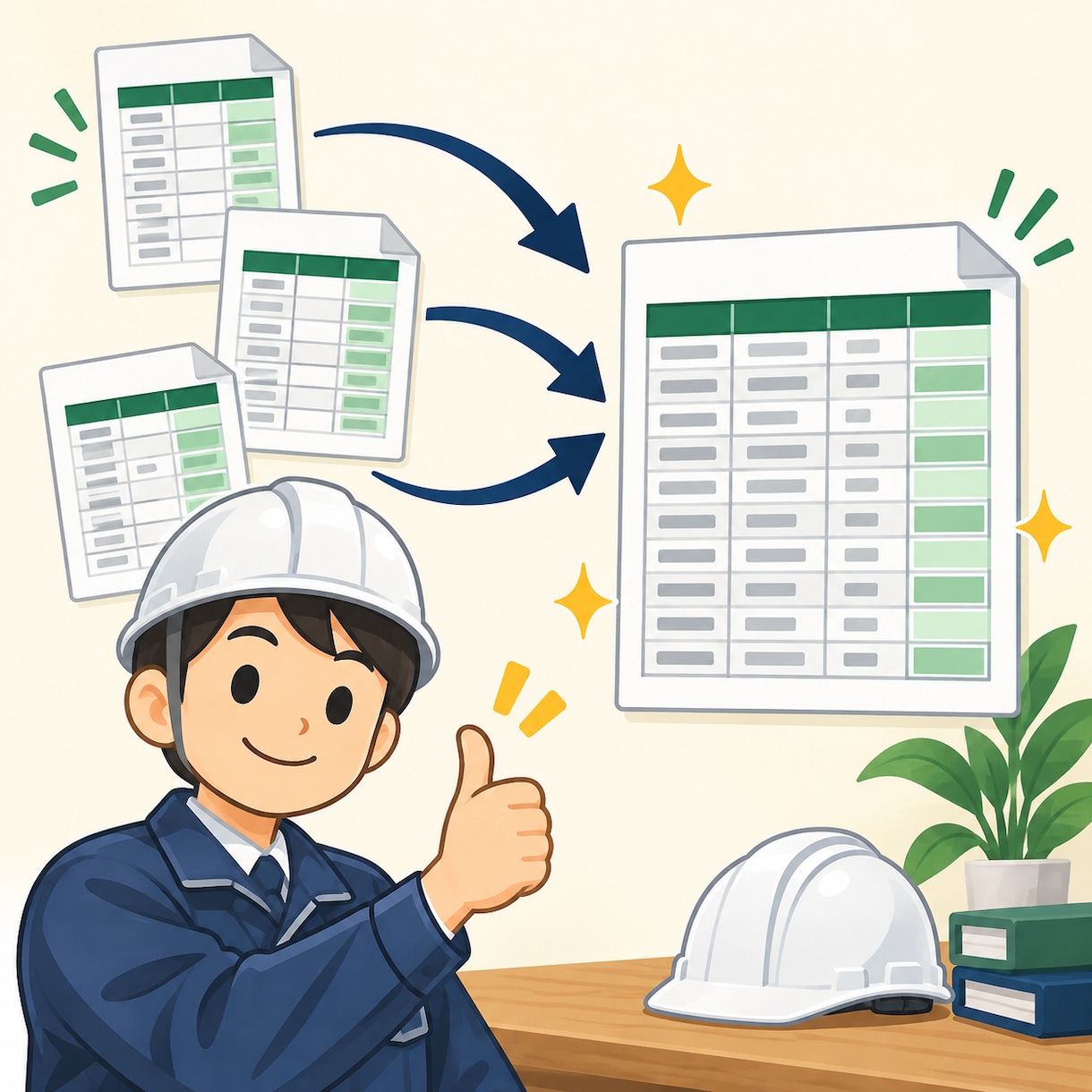 複数のCSV・Excelを集計して一覧にします 日報・原価データの定型集計を確認しやすく整理 イメージ1