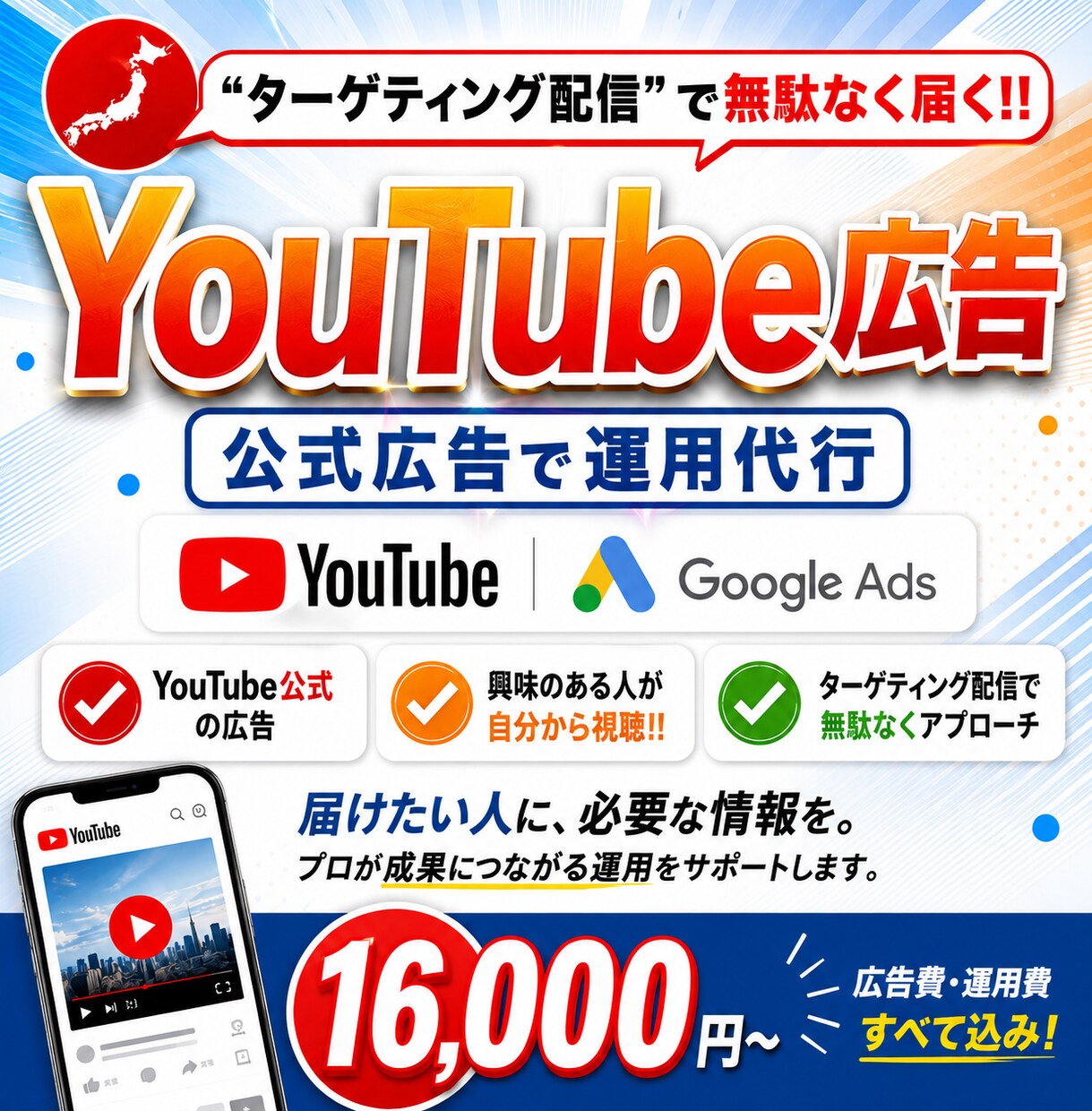 YouTube広告のターゲティング配信をします 年齢・興味関心で絞り込むYouTube広告運用代行します！ イメージ1