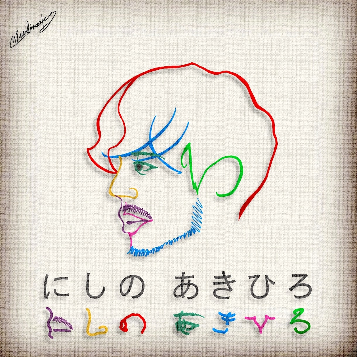AIには絶対描けない似顔絵を描きます あなたの名前を使ってへのへのもへじを描きます！ イメージ4