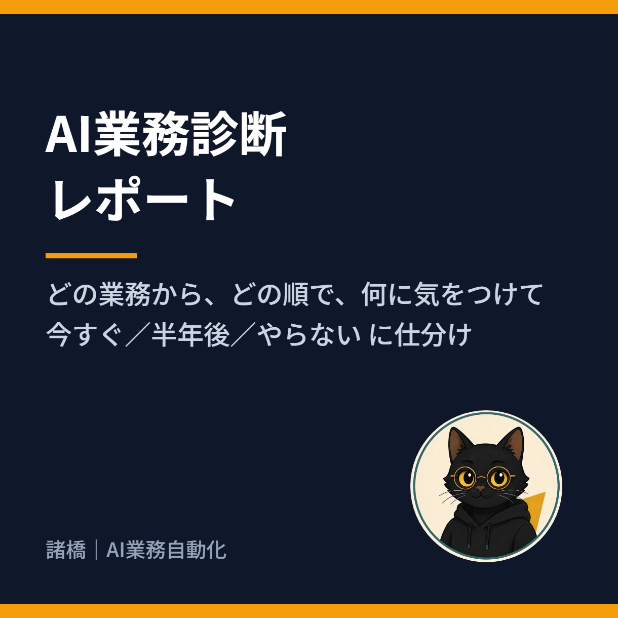 あなたの業務のAI化ポイントを診断します 業務一覧を送るだけ。優先順位と最初の一歩まで分かるレポート イメージ1