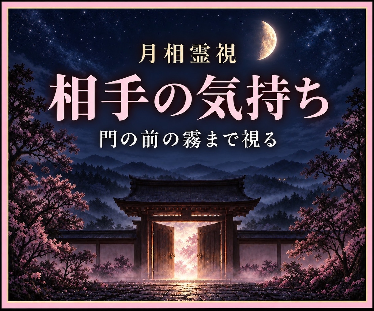 相手の気持ちを心の"門"から視ます 片思い・音信不通・復縁・複雑な恋／今のお相手の状態を イメージ1