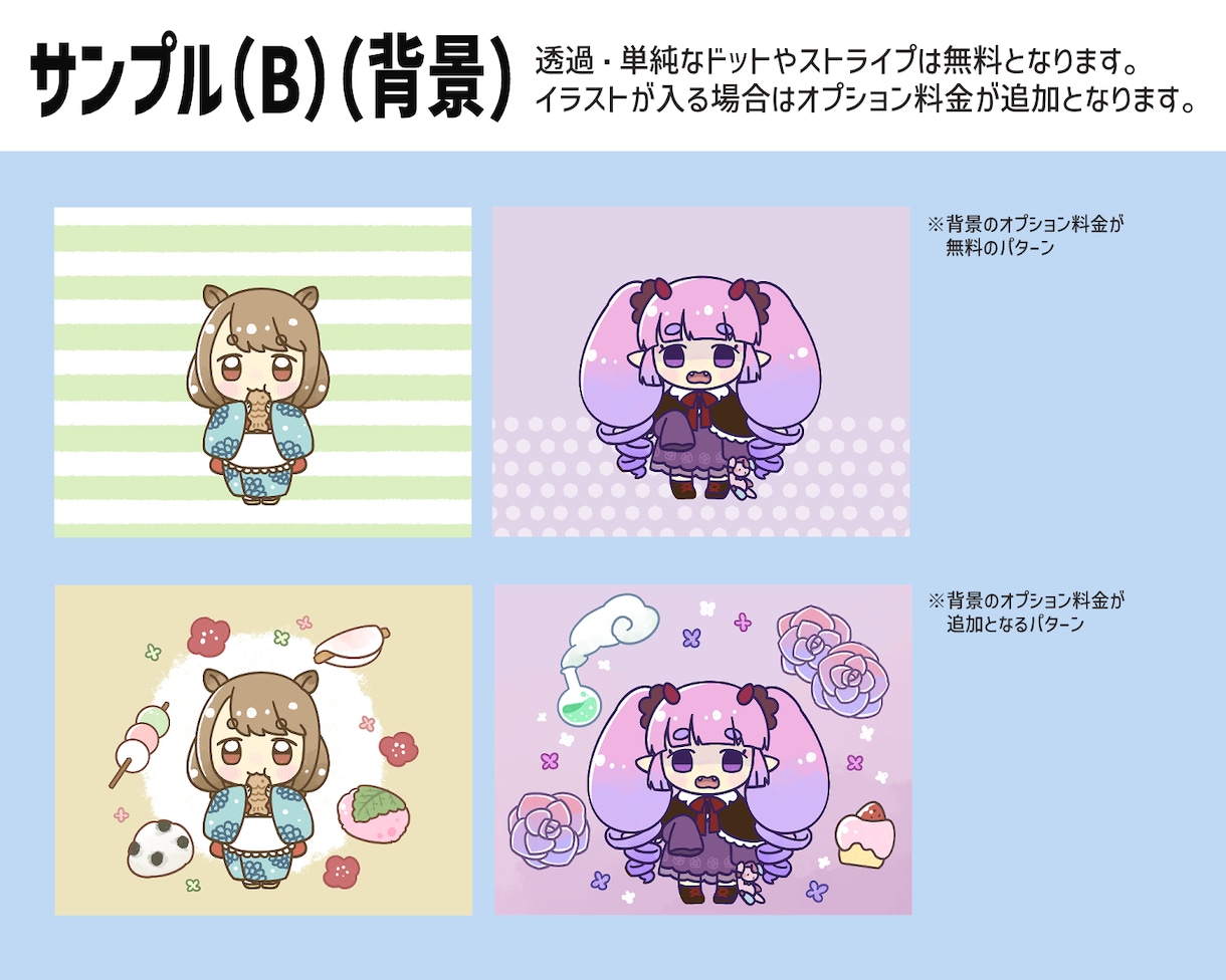 ミニキャラ・SDキャライラストを作成いたします [商用可・二次使用可]アイコン・ヘッダーやグッズ等に！ イメージ7