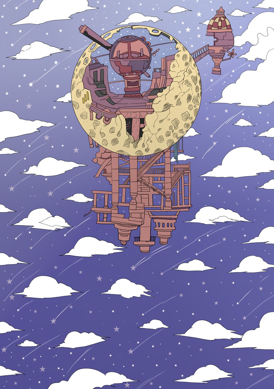 スチームパンクで少しポップな背景イラスト描きます エモい、綺麗、かわいいを目指します。 イメージ2