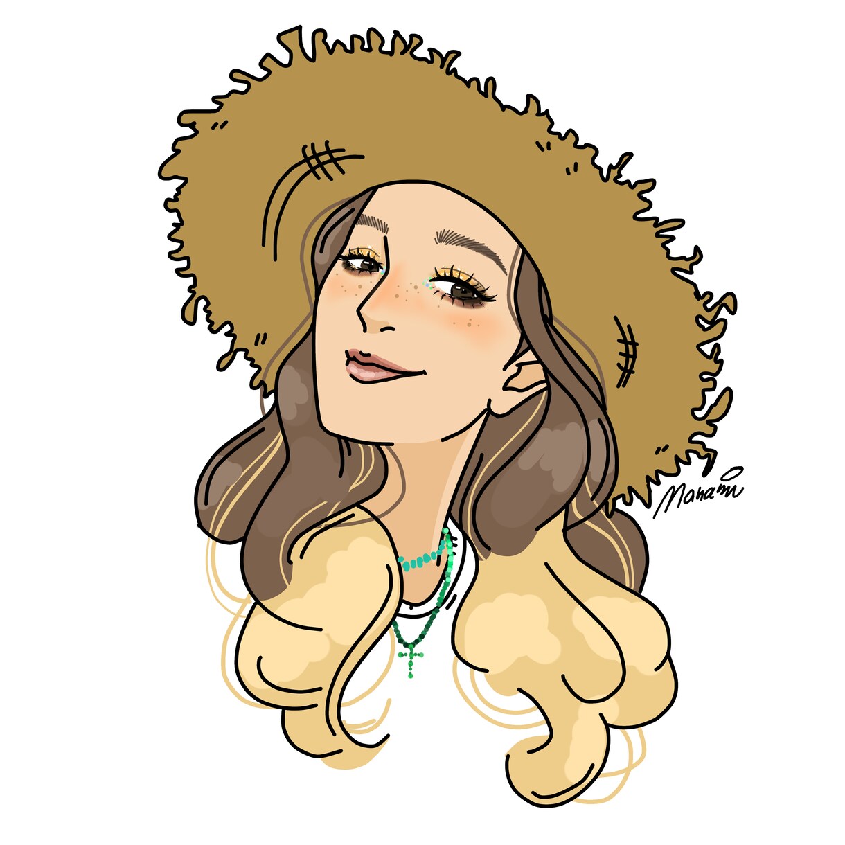 Hawaiian/Surfstyle似顔絵描きます サーフガールならではの色味、表現をします イメージ1