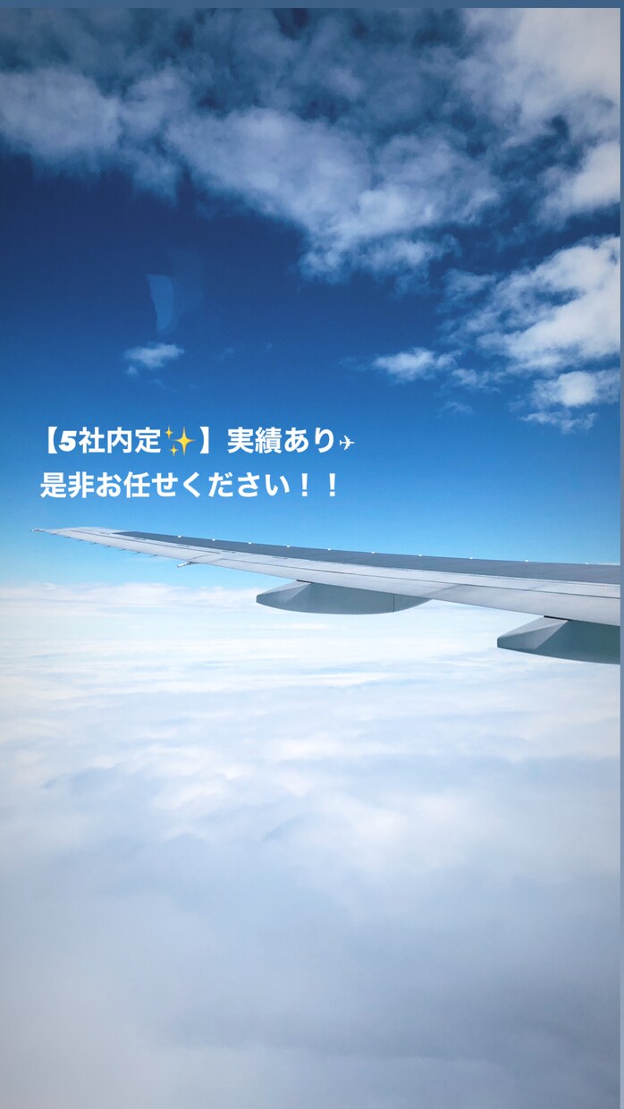 航空業界(CA/GS) ES添削 アドバイスします 憧れの夢お手伝いします！(CA/GS)5社内定実績あり✨ イメージ1